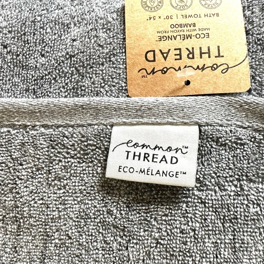 Eco-Melange Bath Towels Set BAMBOO RAYON & Cotton (2) Bath Towels & (8) Wash NWT